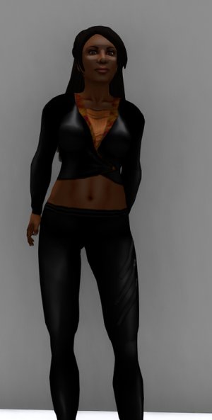 Haut noir, legging