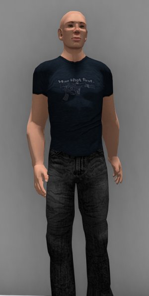 T-shirt marine, jean