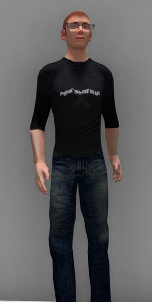 T-shirt noir, jean